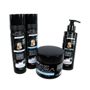 Kit Beleza Negra Coco – Shampoo, Condicionador , Máscara e Leave